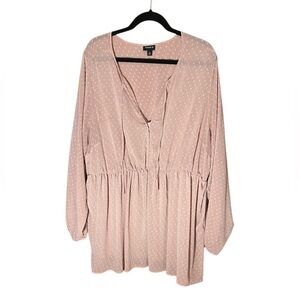 Torrid Pink Clip Dot Top